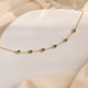 Bracelets fins en argent sterling 925 et Zircon vert