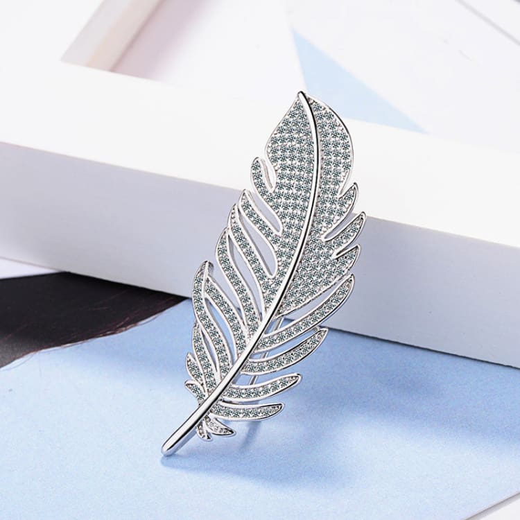 Broche plume d’ange