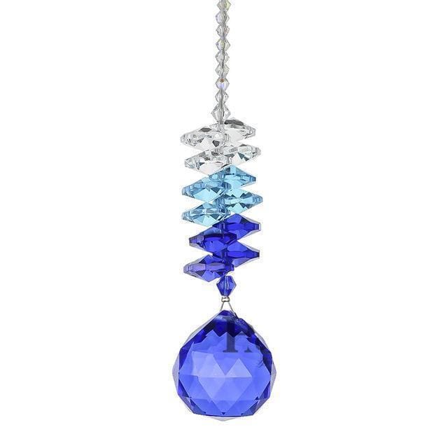 Capteur de soleil en cristal - bleu - decoration