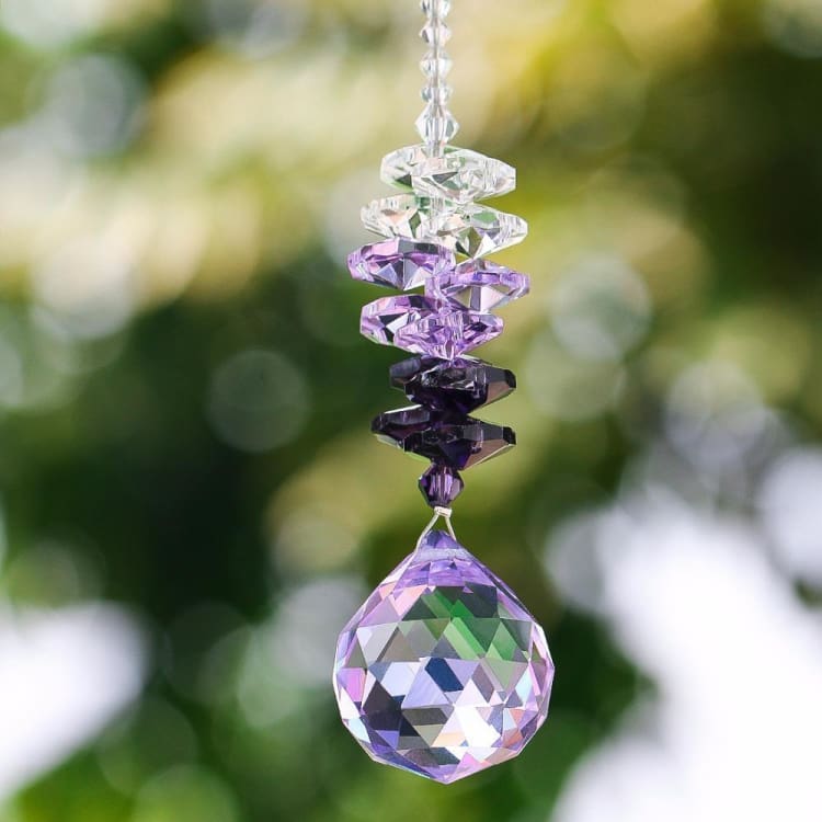 Capteur de soleil en cristal - violet - decoration