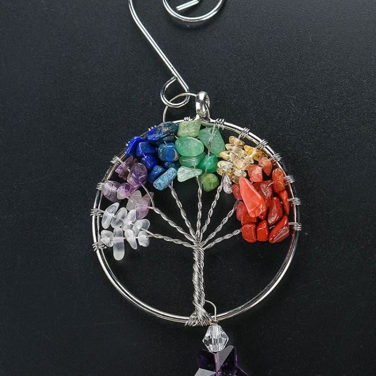 Capteur solaire 7 chakras et arbre de vie - decoration