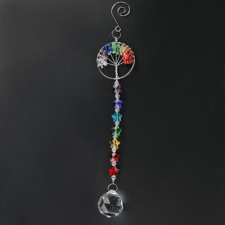Capteur solaire 7 chakras et arbre de vie - decoration