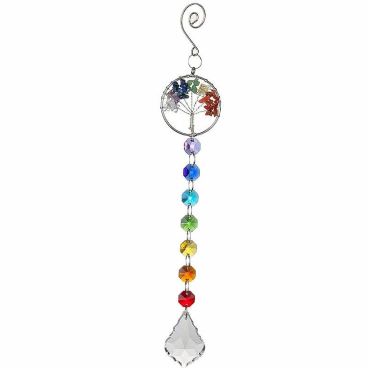 Capteur solaire 7 chakras et arbre de vie - decoration