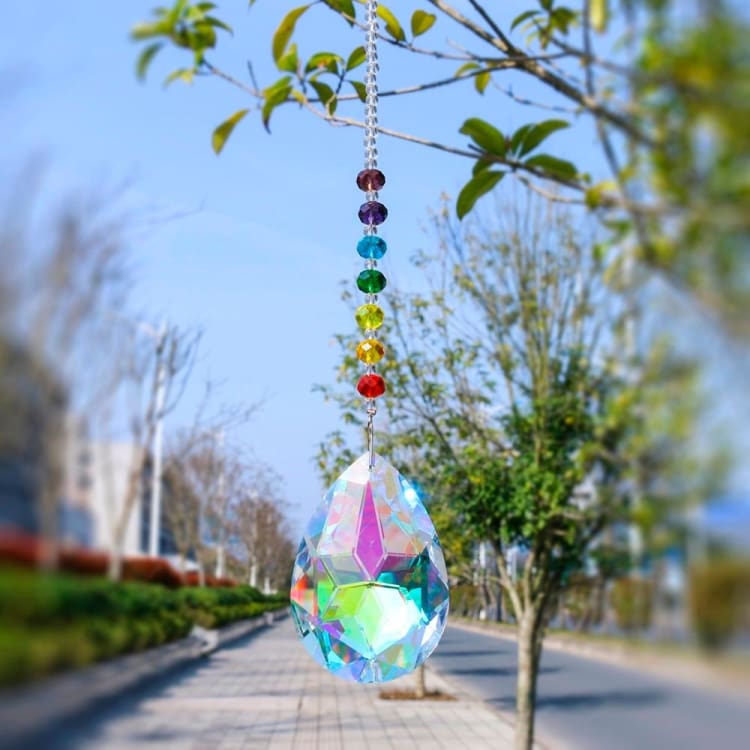 Crystal Suncatcher Hanging Prism Ornament Pendentif Home Car Decor Crystal  Wind Chime Pendentif Jardin Magnifiquement