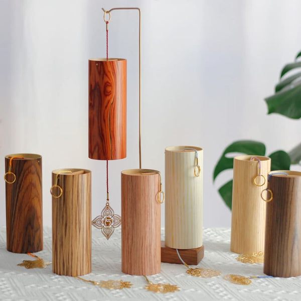 Carillon à vents 7 tubes couleurs chakras girouette fleur de vie - Escale  Sensorielle