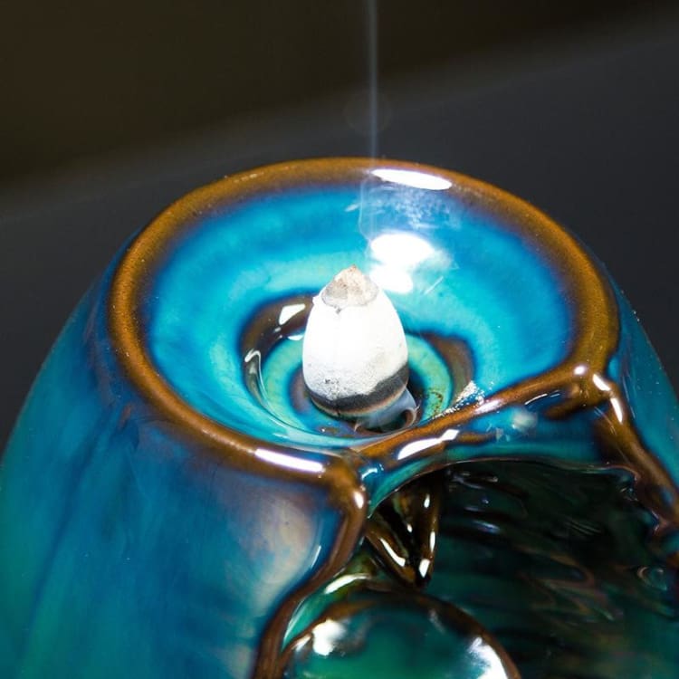Cascade zen dencens en céramique (10 cônes dencens offerts) - aromatherapie