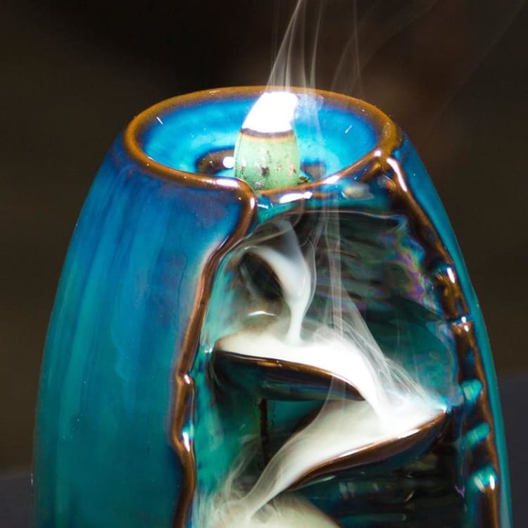 Cascade zen dencens en céramique (10 cônes dencens offerts) - aromatherapie