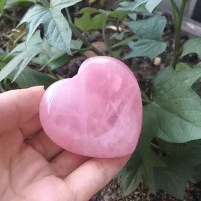 Coeur en Quartz Rose