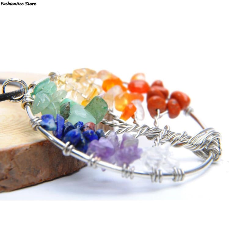 Collier 7 chakras arbre de vie - Collier