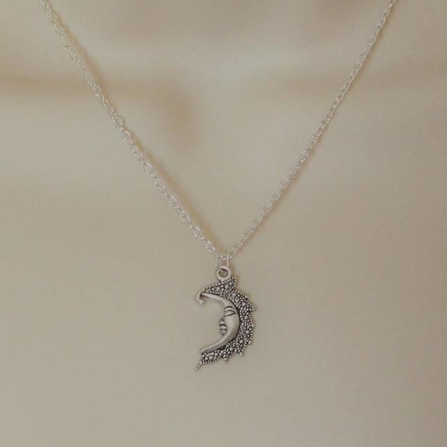 Collier astre lunaire et solaire - Lune - collier