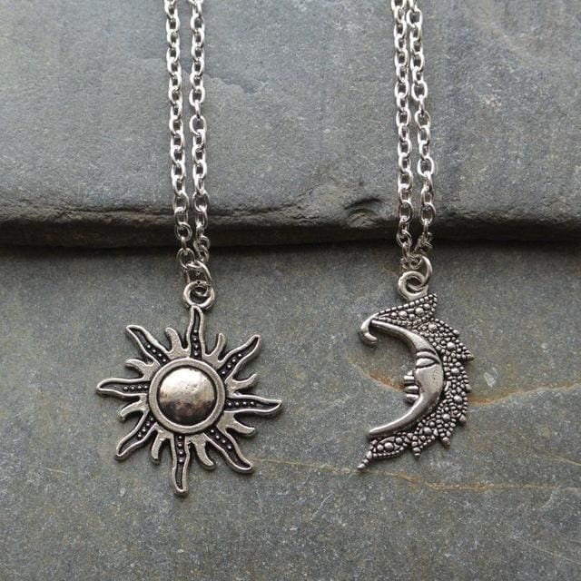 Collier astre lunaire et solaire - Les deux - collier