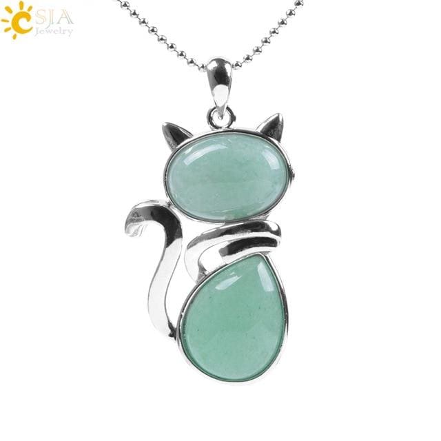 Collier Chat - Aventurine - collier
