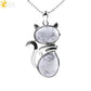 Collier Chat - Howlite - collier