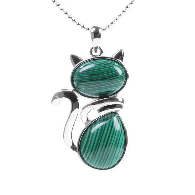 Collier Chat - Malachite - collier Image