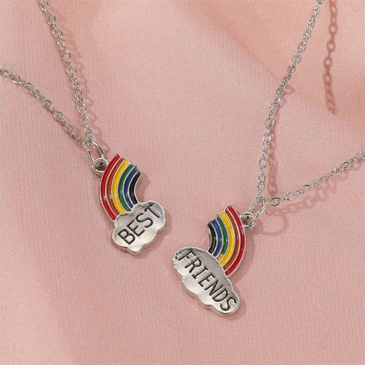Collier d’amitié arc-en-ciel best friends - Collier