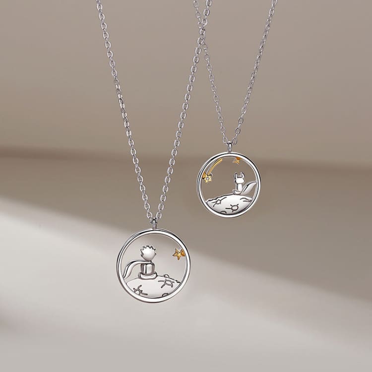 Collier d’amitié avec pendentif prince et petit renard - Collier