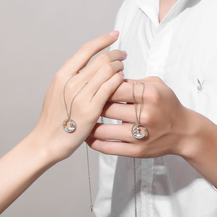 Collier d’amitié avec pendentif prince et petit renard - Collier