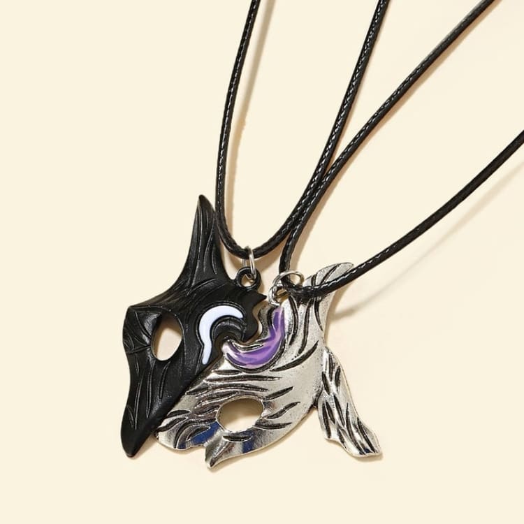 Collier d’amitié pendentif loup - Collier