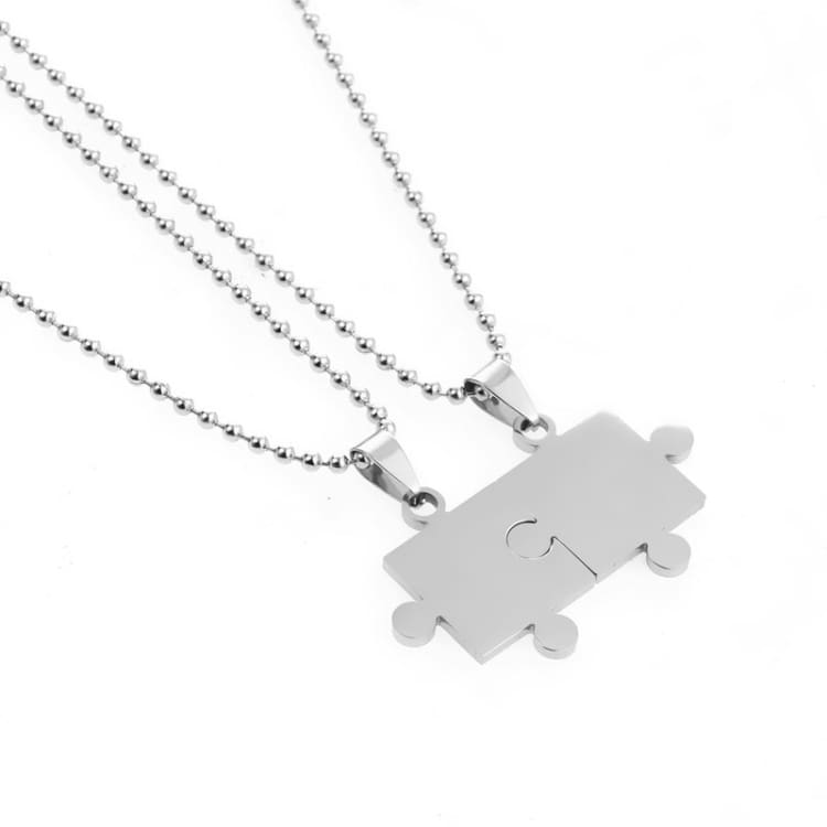 Collier d’amitié pendentif pièce de puzzle - Collier