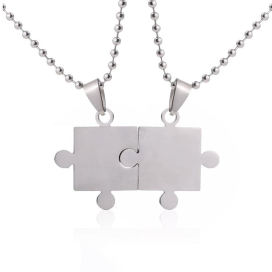 Collier d’amitié pendentif pièce de puzzle - Collier