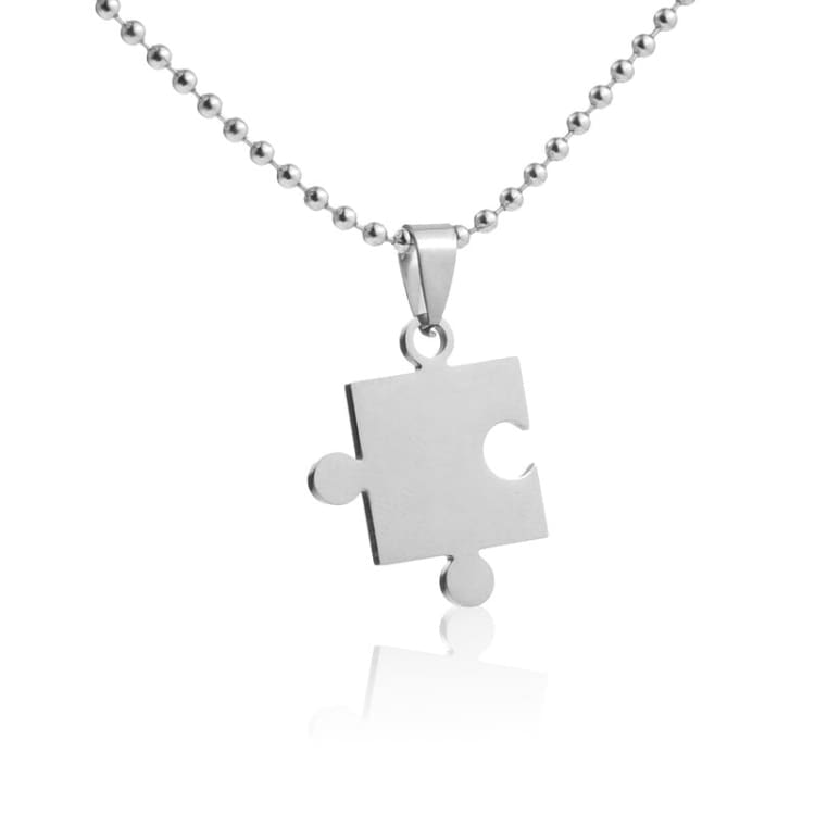Collier d’amitié pendentif pièce de puzzle - Collier