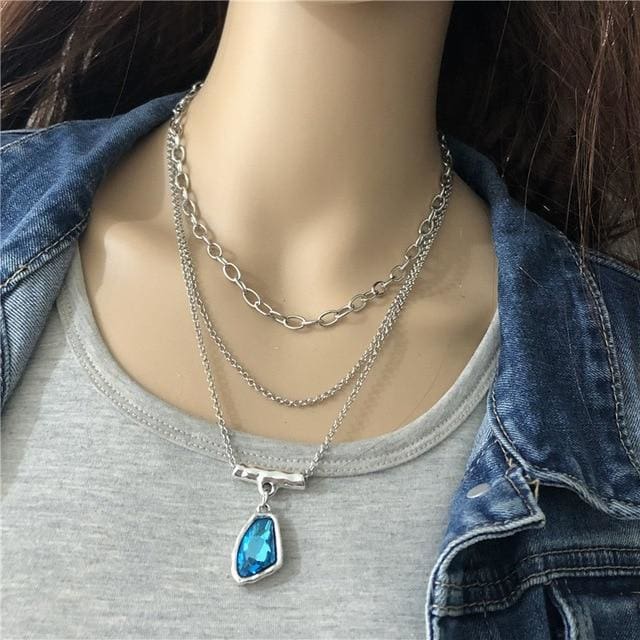 Collier de concentration émotionnelle - Gemme Bleu - collier