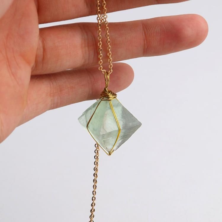 Collier De Lalignement En Fluorite Verte - Collier