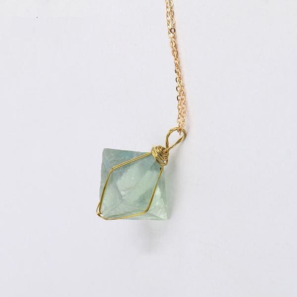 Collier De Lalignement En Fluorite Verte - Collier