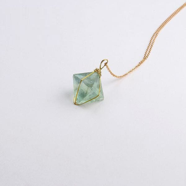 Collier De Lalignement En Fluorite Verte - Collier