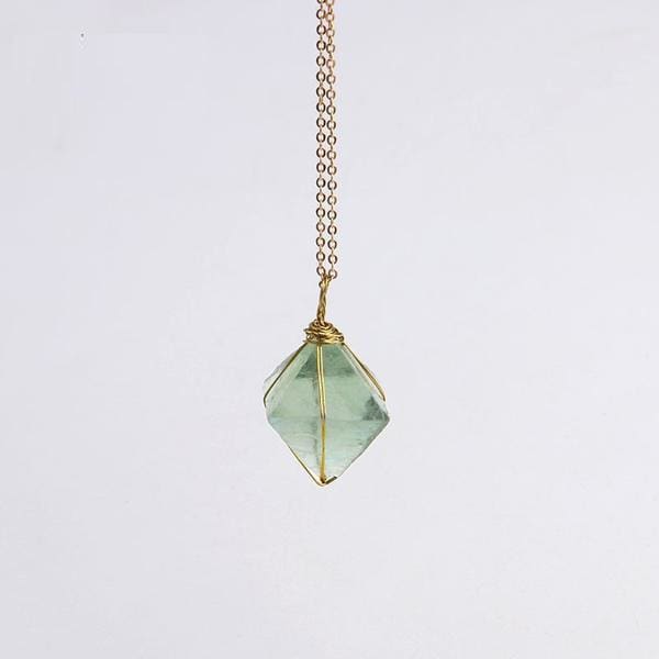 Collier De Lalignement En Fluorite Verte - Collier