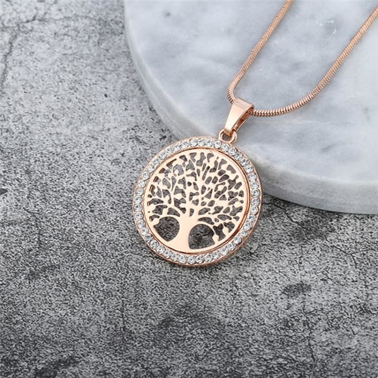 Collier de lArbre de Vie - Or Rose - collier
