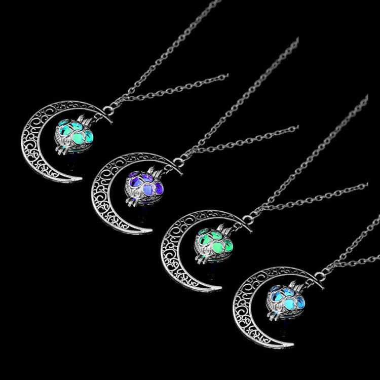 Collier du Croissant de Lune Illuminé - collier