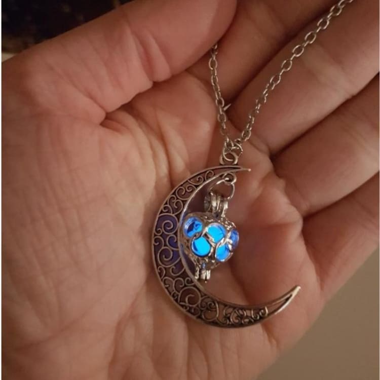 Collier du Croissant de Lune Illuminé - collier