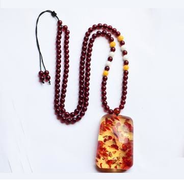 Collier en ambre de la baltique - Foncé