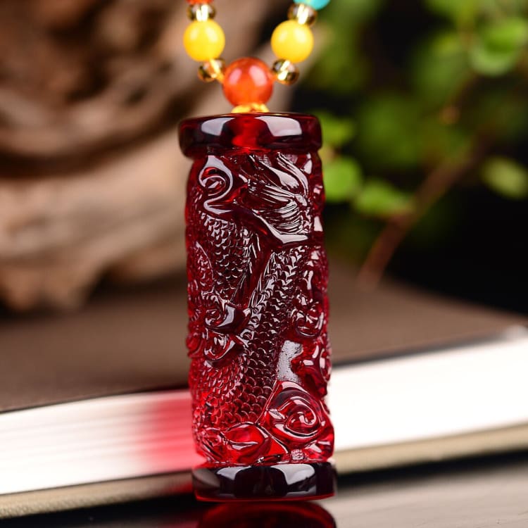 Collier en ambre ’ le porte bonheur ’