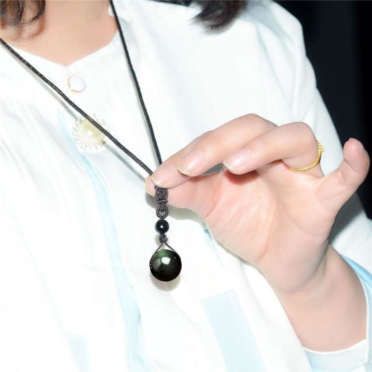 Collier en Obsidienne il Céleste Image