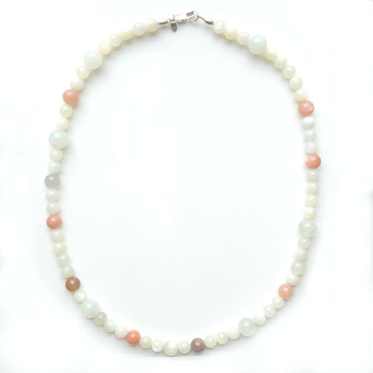 Collier en Pierre de Lune et Argent - Collier