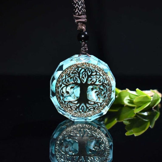 Collier Energie Arbre de Vie en Turquoise - collier