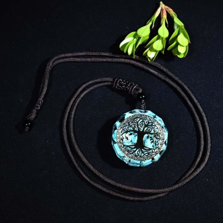 Collier Energie Arbre de Vie en Turquoise - collier