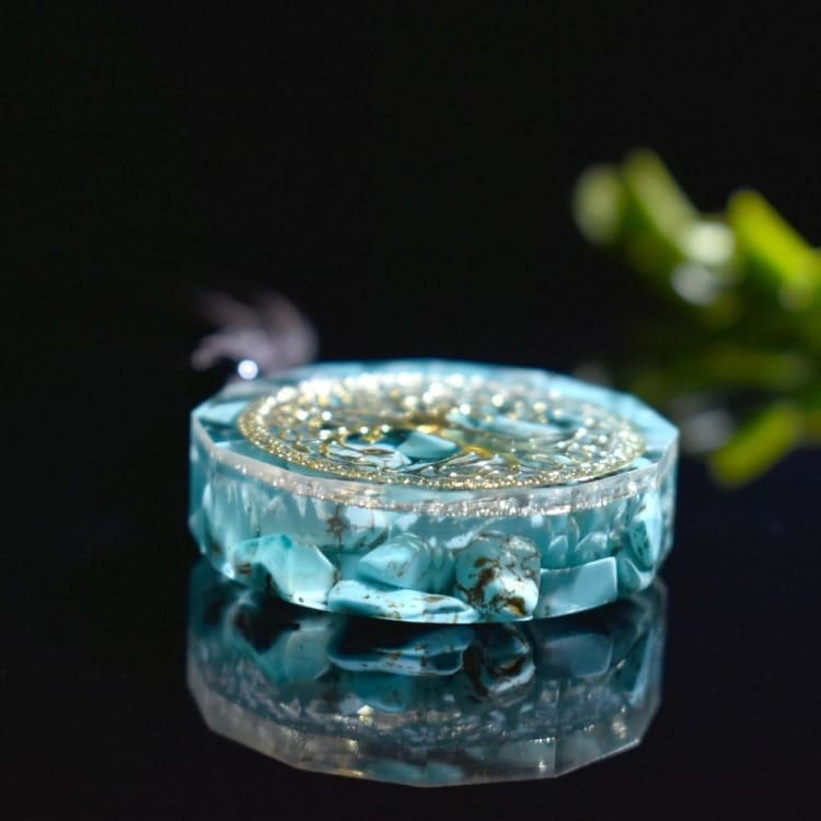 Collier Energie Arbre de Vie en Turquoise - collier