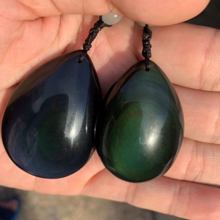 Collier Goutte en obsidienne arc en ciel - collier