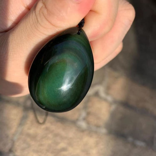 Collier Goutte en obsidienne arc en ciel - collier