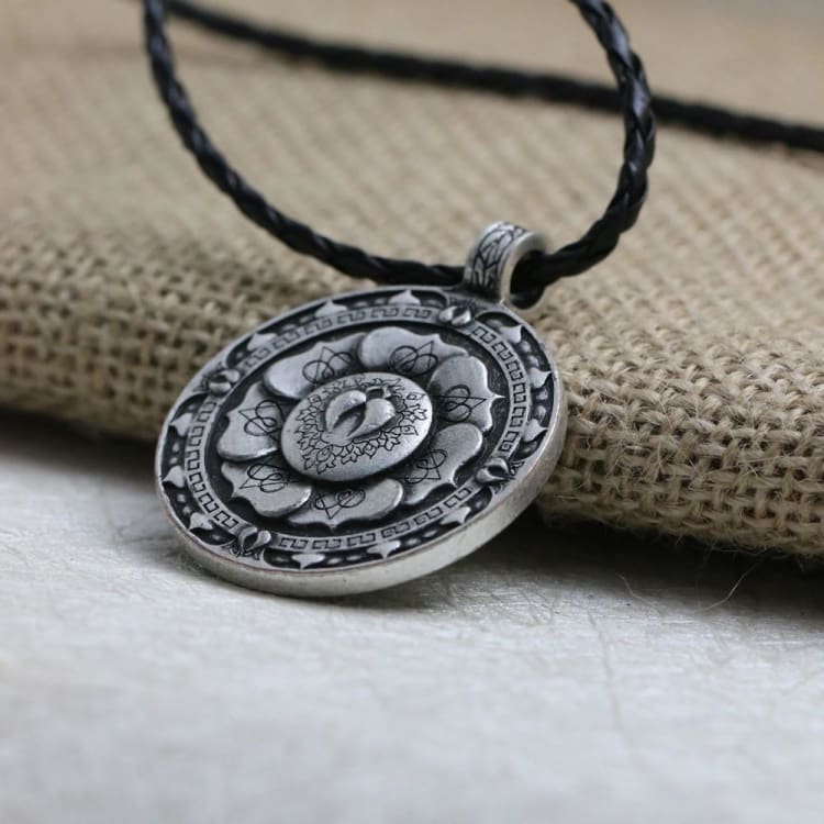 Collier Mandala Fleur De Lotus Antique - Collier