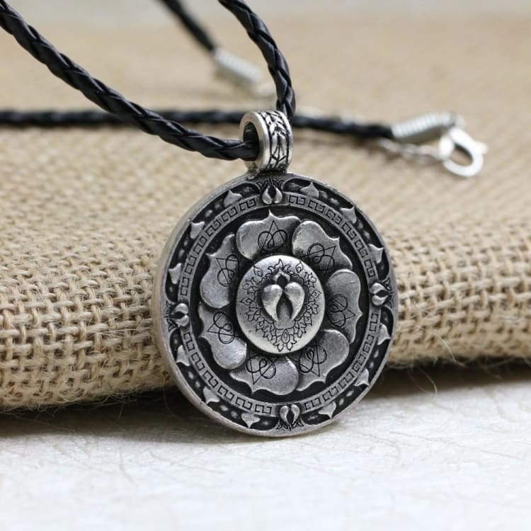 Collier Mandala Fleur De Lotus Antique - Collier