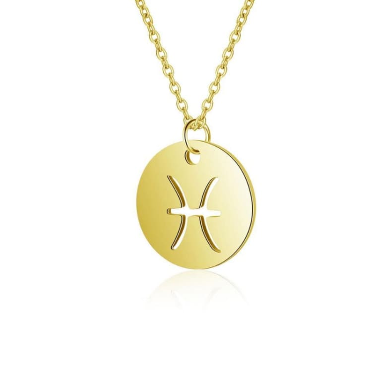Collier Médaille du Zodiac - Poisson - collier