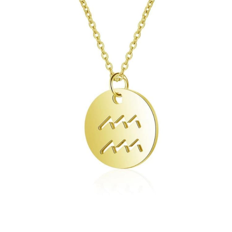 Collier Médaille du Zodiac - Verseau - collier