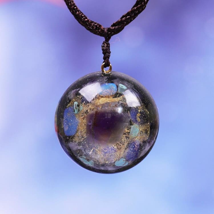 Collier Orgonite Améthyste et Opalite - Collier
