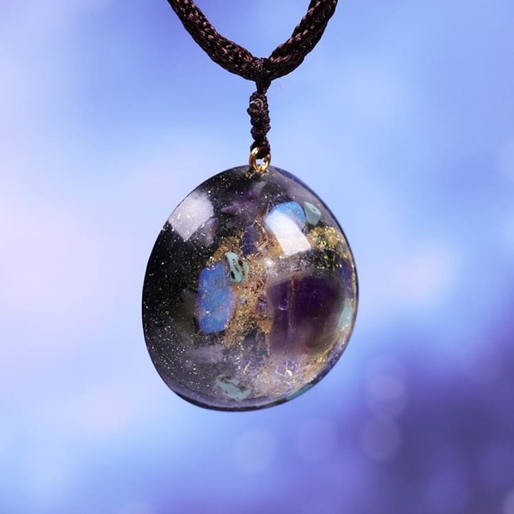 Collier Orgonite Améthyste et Opalite - Collier