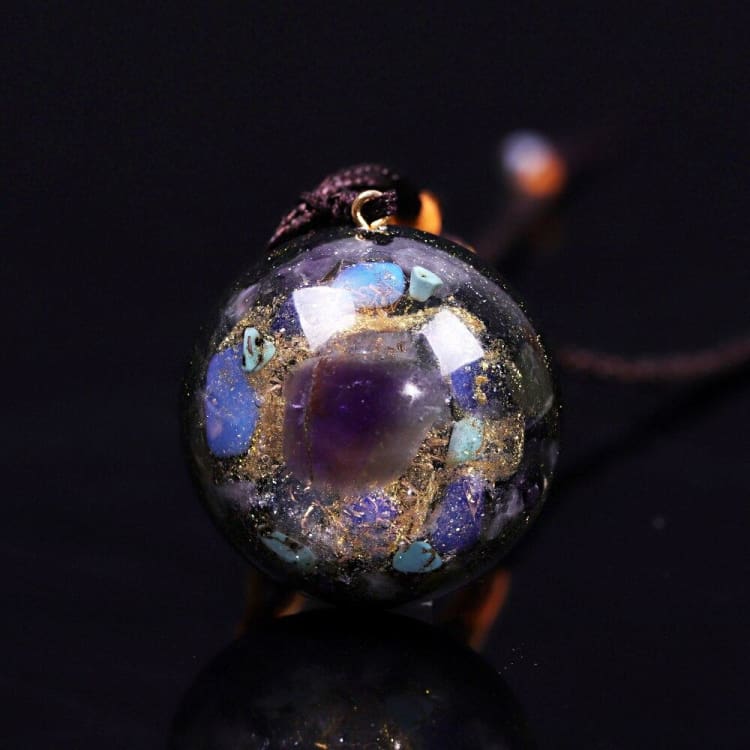 Collier Orgonite Améthyste et Opalite - Collier