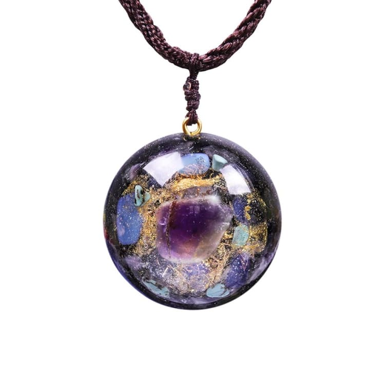 Collier Orgonite Améthyste et Opalite - Collier